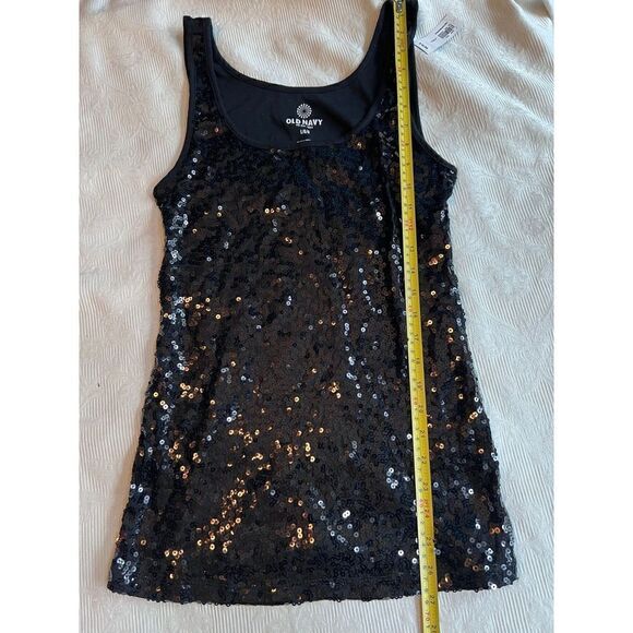 Old Navy Tank Top Womens Large Sequined Black NWT - Picture 8 of 8